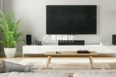 别墅客厅电视柜旁放绿植也有讲究